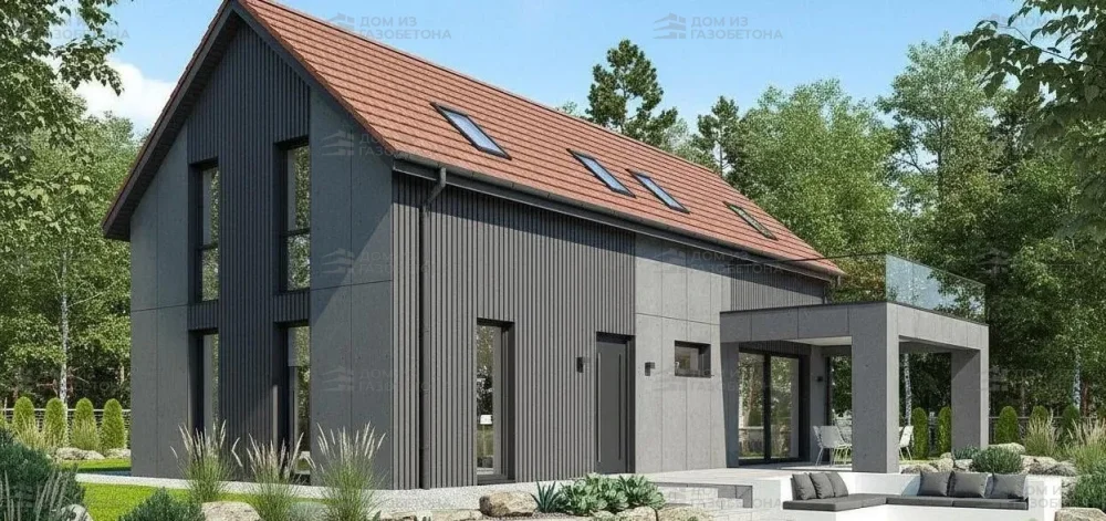 Проект Двухэтажный дом 16 на 12, 172 м2