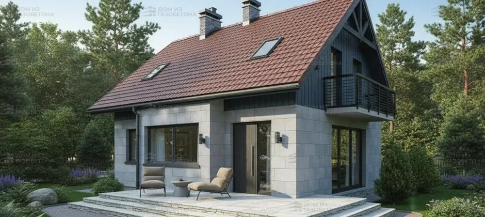 Проект Двухэтажный дом 13 на 9, 124 м2