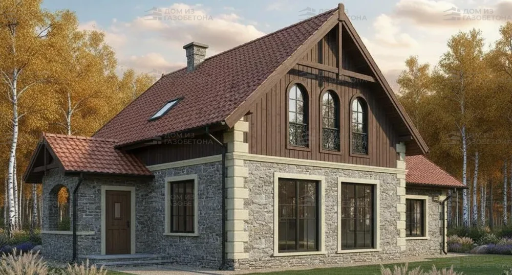 Проект Двухэтажный дом 13 на 10, 136 м2