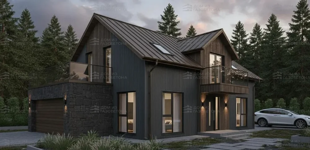 Проект Двухэтажный дом 14 на 17, 180 м2