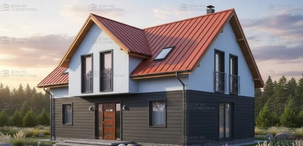 Проект Двухэтажный дом 13 на 11, 181 м2