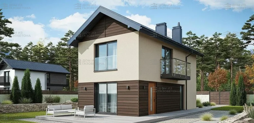 Проект Двухэтажный дом 6 на 11, 83 м2