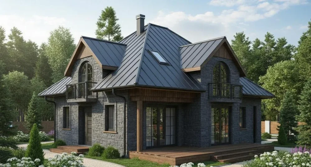 Проект Двухэтажный дом 12 на 12, 208 м2