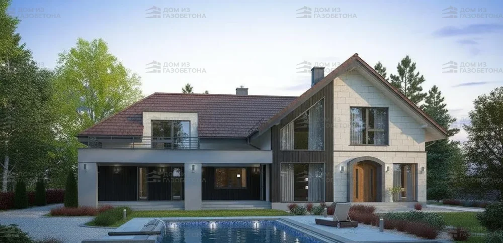 Проект Двухэтажный дом 19 на 14, 324 м2