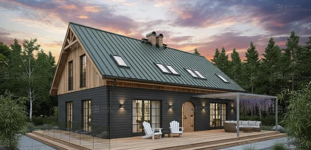 Проект Двухэтажный дом 14 на 16, 102 м2