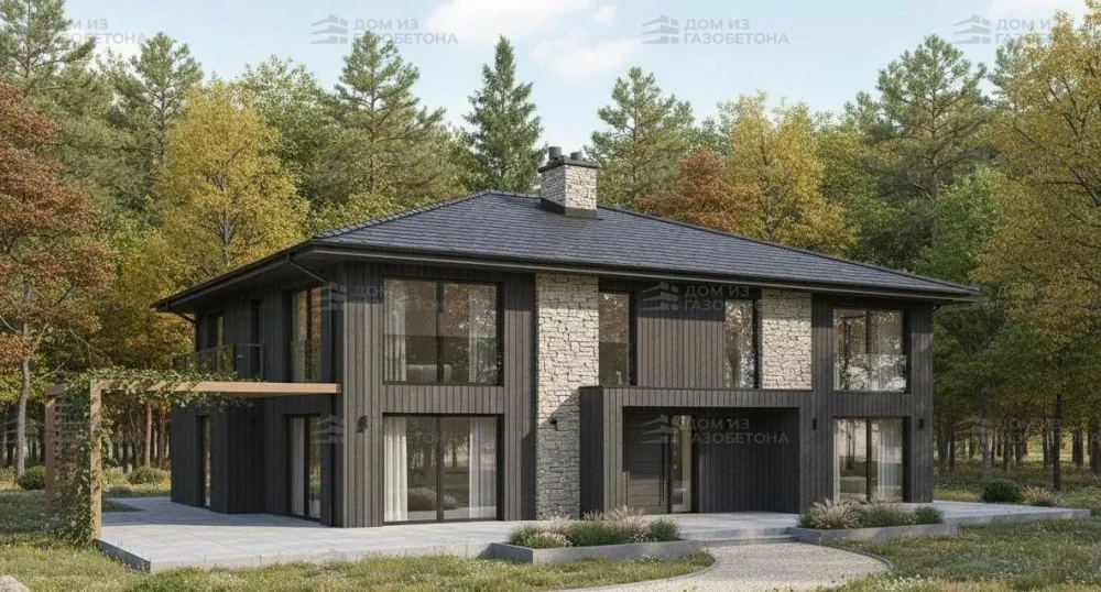 Проект Двухэтажный дом 20 на 22, 211 м2